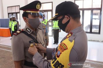 Kapolres Touna pimpin sertijab Kasat Lantas dengan protokol kesehatan