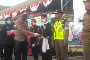 Polres Madiun ajak masyarakat disiplin pakai masker cegah COVID-19