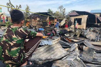Belasan rumah di Inhil hangus terbakar