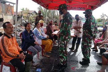 Berikan bantuan paket sembako, ini pesan Dandim 0314/Inhil kepada korban kebakaran