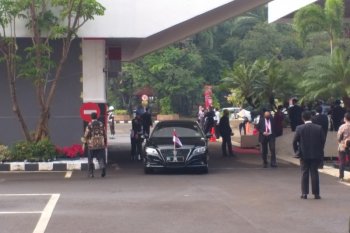 Para Menteri dan Pimpinan Lembaga Negara mulai tiba di Gedung MPR/DPR/DPD