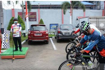 Sambut HUT Kemerdekaan RI, Kanwil Kemenkumham Sulsel gelar Sepeda Bersama