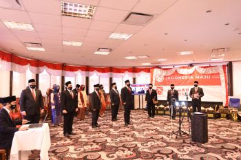 Peringatan HUT ke-75 RI, lagu Indonesia Raya berkumandang di Argentina