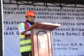 UNDP bantu bangun saluran kawasan mata air Lokok Greneng Lombok Utara