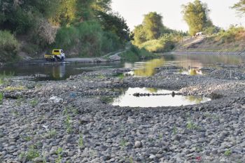 Sungai di Madiun Mengering Akibat Kemarau
