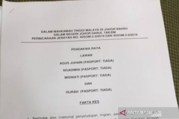 Empat WNI dihukum empat tahun kurungan di Johor Malaysia