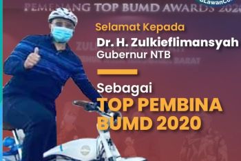 Gubernur NTB dianugerahi penghargaan TOP Pembina BUMD 2020