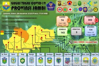 Pasien positif COVID-19 Jambi terus naik, kini lampaui 300 kasus