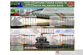 Jumlah terkini kasus positif COVID-19 di Palangka Raya