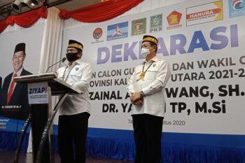 Delapan partai dukung pasangan ZIYAP pada Pilgub Kaltara