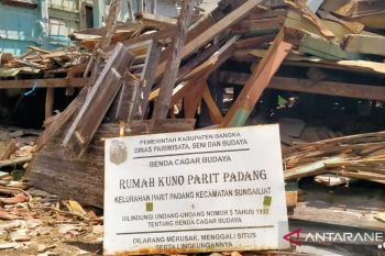 Rumah panggung cagar budaya Bangka berumur 200 tahun roboh