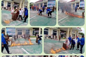 Antisipasi dini, Kejari Tanah Datar gelar simulasi tanggap darurat pemadaman kebakaran