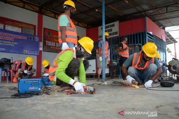 Pelatihan jasa kontruksi warga binaan lapas Lhoknga