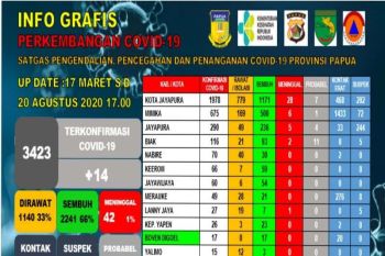 Kabar baik,3.160 pasien positif COVID-19 di Papua dinyatakan sembuh