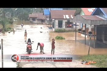 Banjir di sembilan kecamatan Kabupaten Gunung Mas