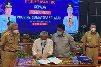 Gubernur Sumsel apresiasi PTBA bantu pembangunan infrastruktur kabupaten