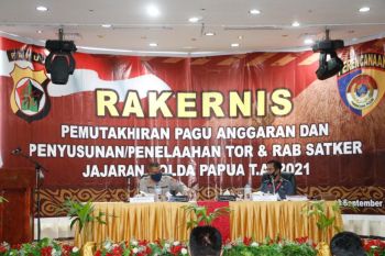 Polda Papua gelar rakernis pemutakhiran pagu anggaran TA 2021