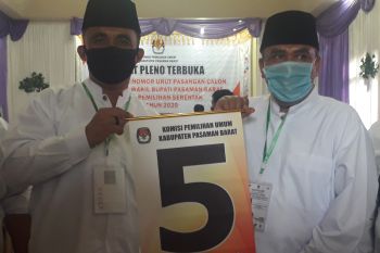 Pasangan calon bupati/wabup jalur perseorangan Pilkada Pasaman Barat peroleh nomor urut lima