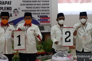 Gelar undian paslon, KPU Sulteng  terapkan protokol kesehatan