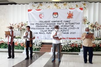Dua paslon Bupati-Wakil Bupati Belu lakukan ikrar kampanye damai