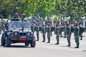 Komandan Brigif 2 Marinir sambut kedatangan prajurit Satgasmar Ambalat XXV