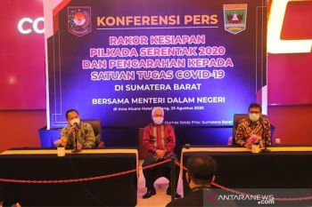Wawako Solok hadiri Rakor kesiapan Pilkada 2020 dan pengarahan Satgas COVID-19