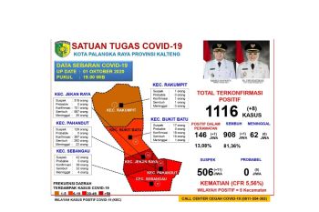 Jumlah pasien COVID-19 yang masih jalani perawatan di Palangka Raya