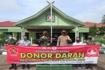 Sambut HUT TNI, Kodim Muara Teweh gelar donor darah