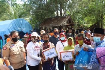 Kemensos membantu korban kebakaran rumah di Lombok Utara