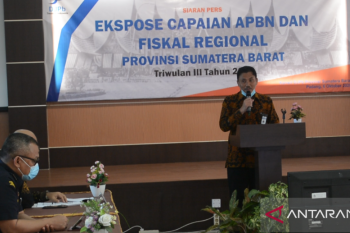 Hingga akhir September 2020, realisasi pendapatan negara di Sumbar capai Rp4,07 triliun