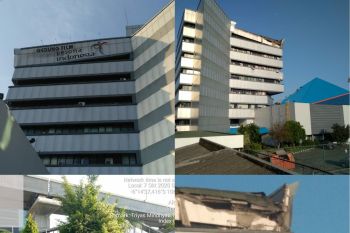 Atap gedung Film di MT Haryono runtuh