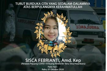 Pertama di Pekanbaru, seorang perawat wafat akibat COVID-19
