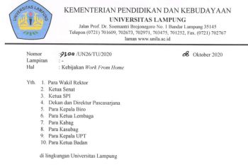 Unila lakukan WFH setelah temukan pegawai positif COVID