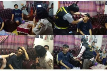 Polresta Bandarlampung kunjungi korban saat demo tolak UU Cipta Kerja