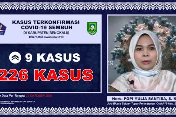 Sembilan orang terkonfirmasi COVID-19 dinyatakan sembuh di Bengkalis