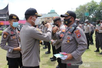 Ratusan personel Polresta Padang laksanakan apel kawal Pilkada dan unjuk rasa
