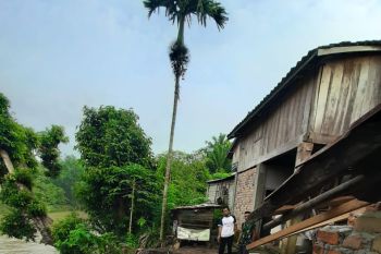 Warga Desa Pusar OKU minta dibangun bronjong antisipasi  tanah longsor