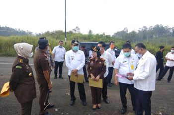 Kejati Lampung tinjau lokasi pembangunan kantor Kejari Pesawaran