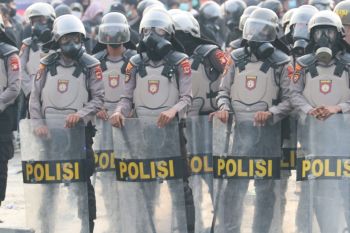 Polda Sulsel siagakan ribuan personel  amankan unjuk rasa setahun Jokowi-Ma'ruf