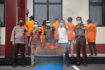 Polda Maluku Utara musnahkan barang bukti narkoba