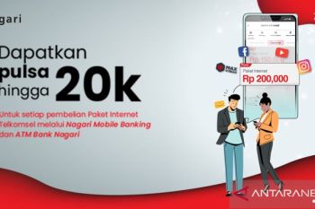 Bank Nagari sediakan bonus paket telkomsel