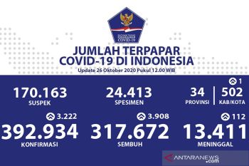 Pasien sembuh COVID-19 di Indonesia bertambah 3.908 kini jadi 317.672 orang