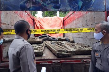 Polisi bongkar sindikat pencurian relief di Makam Tionghoa