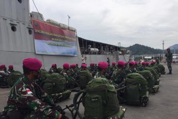 Brigif 4 Mar/BS Lepas Prajurit Satgas Pam Puter Wilbar XXIV 2020