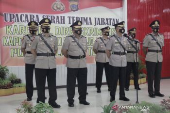 Kapolda Sulteng pimpin sertijab dua pejabat utama dan dua Kapolres