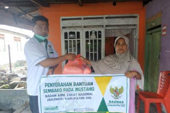 Baznas Sigi bantu kebutuhan pangan penyintas di masa pandemi