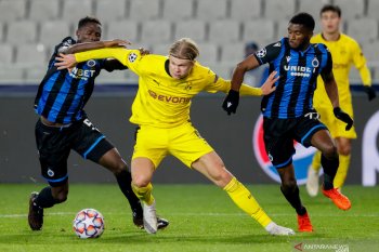 Halland sumbang dua gol saat Dortmund gilas 3-0 di kandang Brugge