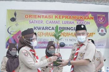 Bunda PAUD Provinsi Lampung hadiri orientasi kepramukaan bagi kepala pekon se-Kabupaten Pringsewu