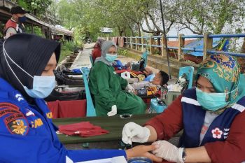 HUT ke 70 Polairud, Polres Inhil gelar donor darah