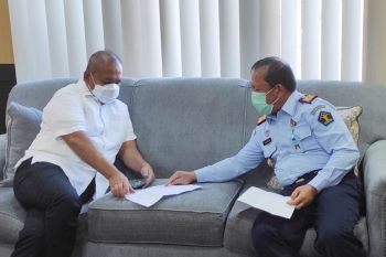 Kakanwil Kemenkumham dan Kepala BPN Sulsel bahas tanah untuk lapas di Maros